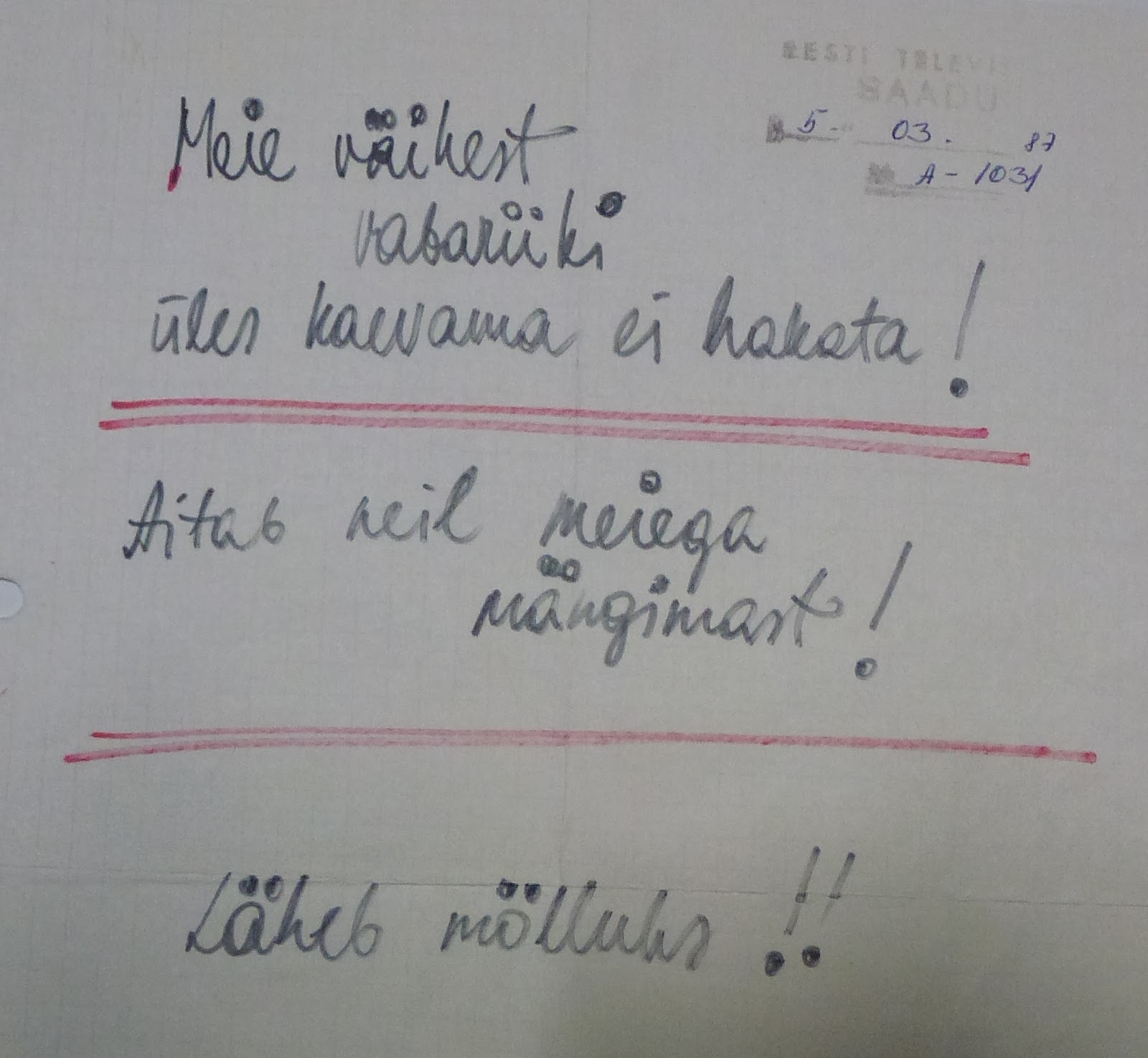 ‘Non estrarrete nella nostra piccola repubblica! Basta con i vostrigiochi! Ne abbiamo avuto abbastanza!’ Lettera di un manifestanteestone.